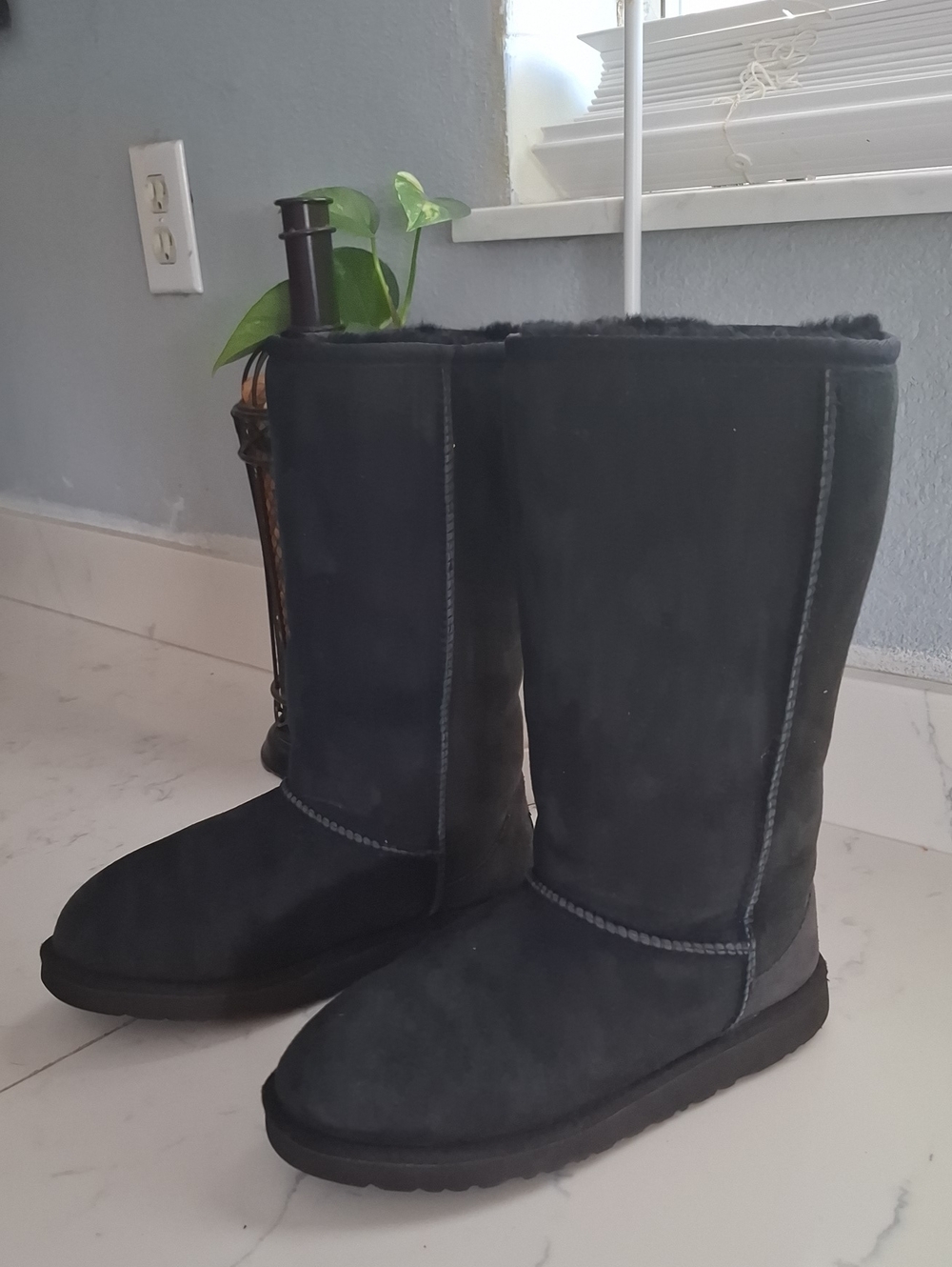 Ugg Classic Tall Black Suede Women's Winter Boots